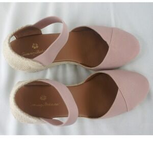 Tommy Bahama Amalia Pink Espadrille Wedge Sandals Womens 7.5M PL240313